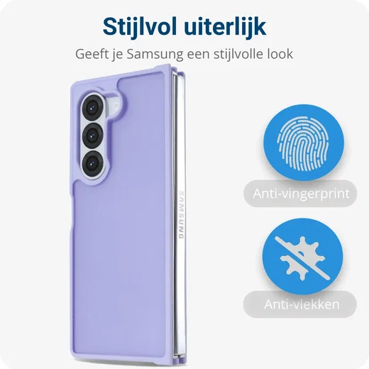 Samsung Galaxy Z Fold 6 Hoesje Back Cover Matte Paars afbeelding 3