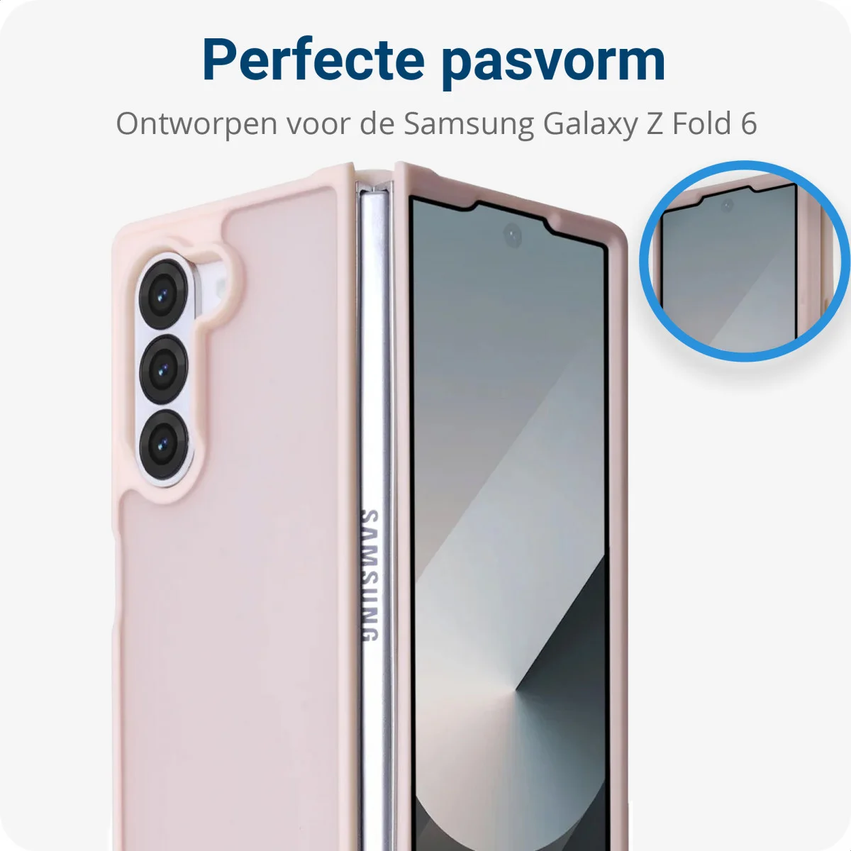 Samsung Galaxy Z Fold 6 Hoesje Back Cover Matte Roze afbeelding 6