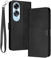 Oppo A60 4G Hoesje Wallet Book Case Kunstleer Zwart afbeelding