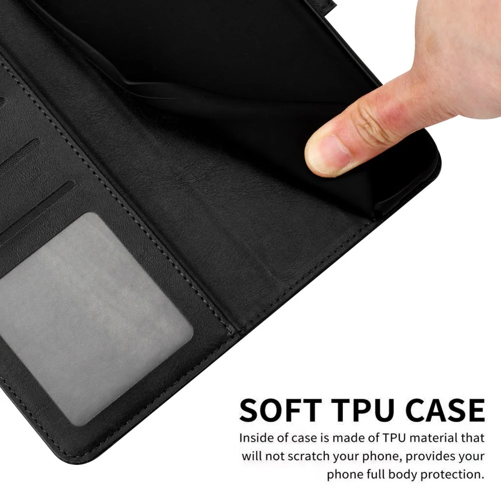 Oppo A60 4G Hoesje Wallet Book Case Kunstleer Zwart afbeelding 8