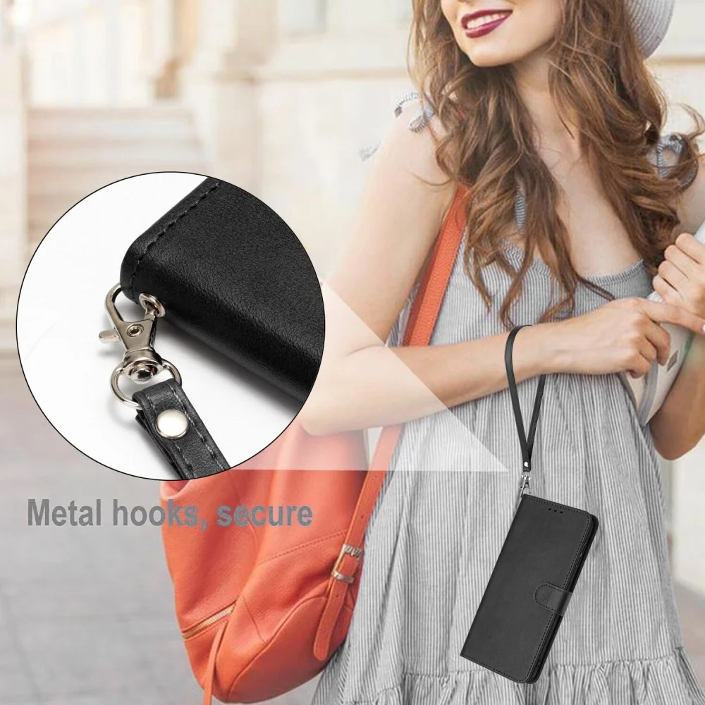 Oppo A60 4G Hoesje Wallet Book Case Kunstleer Zwart afbeelding 9
