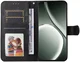 Realme GT 6 Hoesje Wallet Book Case Kunstleer Zwart afbeelding 1
