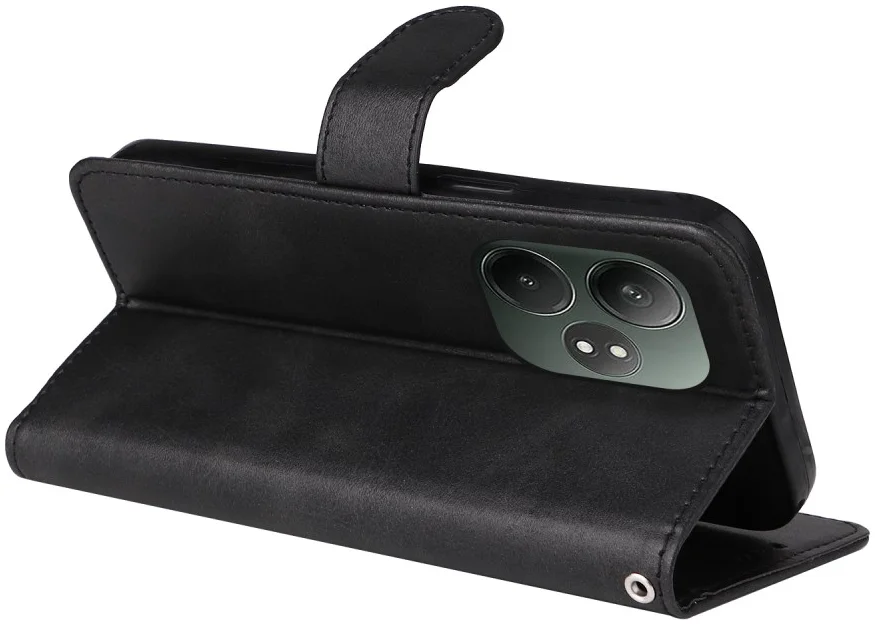 Realme GT 6 Hoesje Wallet Book Case Kunstleer Zwart afbeelding 7