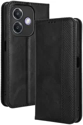 Oppo A60 5G / A40 / A40m Hoesje Wallet Book Case Kunstleer Zwart afbeelding