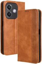 Oppo A60 5G / A40 / A40m Hoesje Wallet Book Case Kunstleer Bruin afbeelding