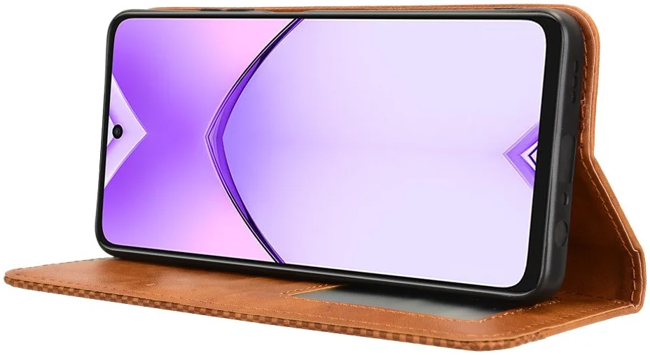 Oppo A60 5G / A40 / A40m Hoesje Wallet Book Case Kunstleer Bruin afbeelding 3