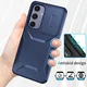 Samsung Galaxy S24 FE Hoesje Camera Slider Back Cover Schokbestendig Blauw afbeelding 6