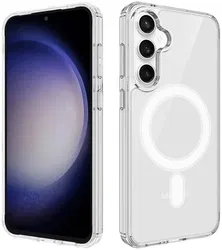 Samsung Galaxy S24 FE Hoesje met MagSafe Dun TPU Back Cover Transparant afbeelding