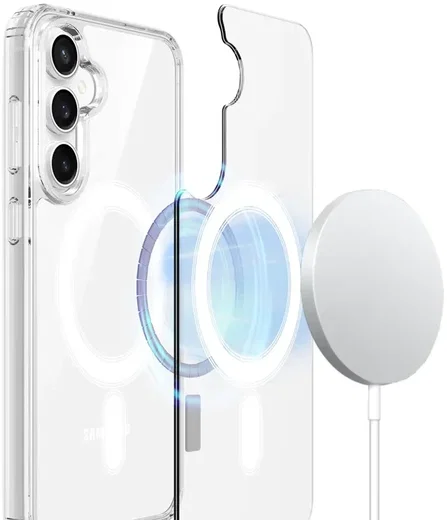 Samsung Galaxy S24 FE Hoesje met MagSafe Dun TPU Back Cover Transparant afbeelding 10