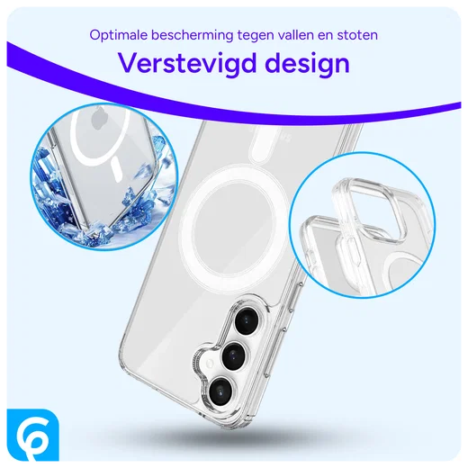 Samsung Galaxy S24 FE Hoesje met MagSafe Dun TPU Back Cover Transparant afbeelding 2