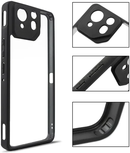 Asus ROG Phone 8 / 8 Pro Hoesje Schokbestendig Transparant Zwart afbeelding 3