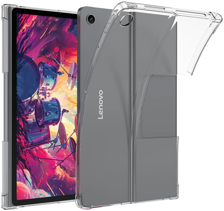Lenovo Tab Plus Hoes Schokbestendige TPU Back Cover Transparant afbeelding 1