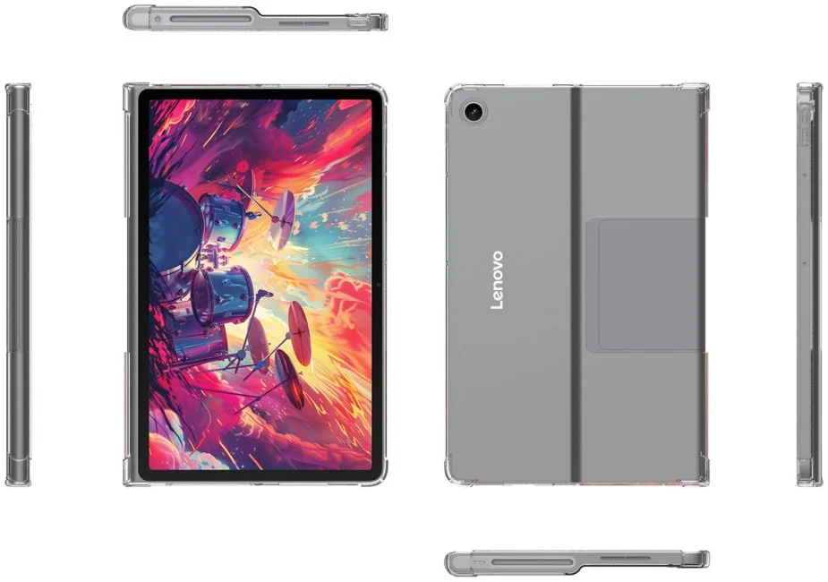 Lenovo Tab Plus Hoes Schokbestendige TPU Back Cover Transparant afbeelding 6