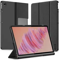 Dux Ducis Domo Lenovo Tab Plus Hoes Tri-Fold Book Case Zwart afbeelding