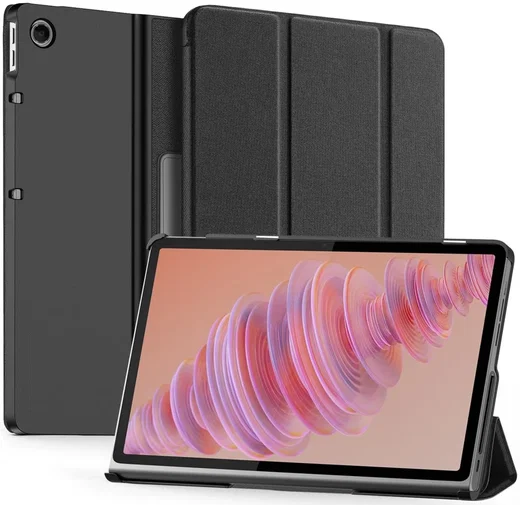 Dux Ducis Domo Lenovo Tab Plus Hoes Tri-Fold Book Case Zwart afbeelding 2