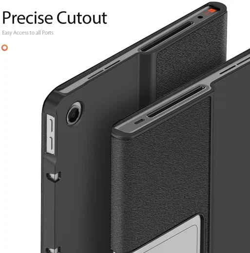 Dux Ducis Domo Lenovo Tab Plus Hoes Tri-Fold Book Case Zwart afbeelding 6
