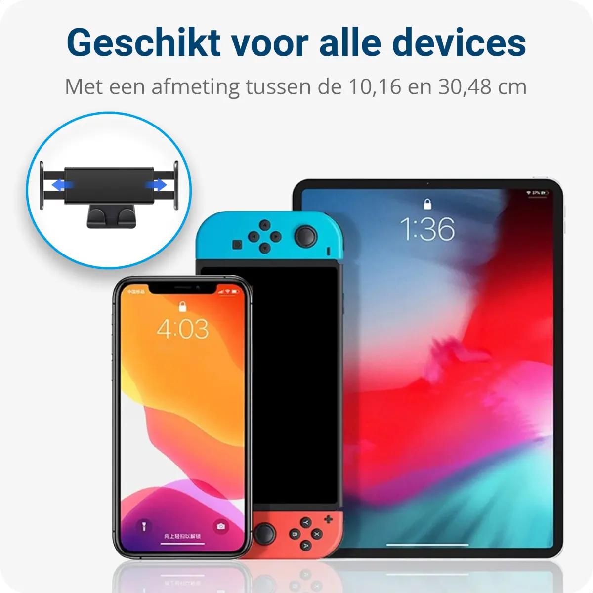 Tesla Model 3 2017-2022/Model Y 2021-2022 Hoofdsteun Houder Telefoon/Tablet/iPad afbeelding 2