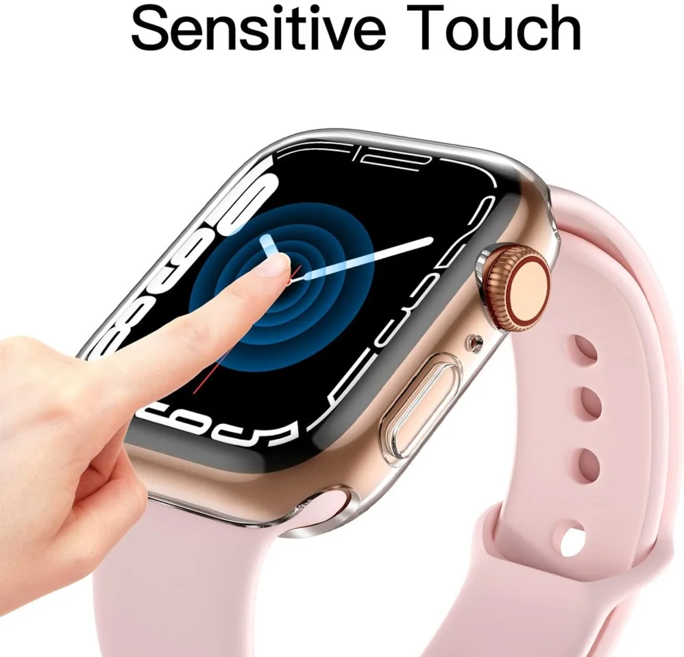 Apple Watch 11/10 42MM Hoesje TPU - Ingebouwde Screen Protector - Transparant afbeelding 2