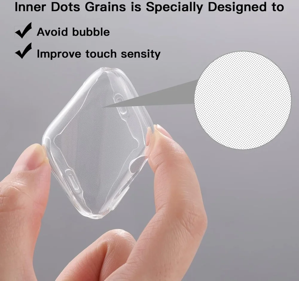 Apple Watch 11/10 42MM Hoesje TPU - Ingebouwde Screen Protector - Transparant afbeelding 4