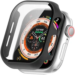 Apple Watch 11/10 42MM Hoesje - Case met Ingebouwde Tempered Glass - Zwart afbeelding