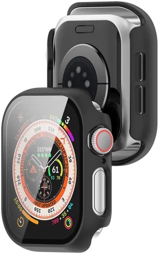 Apple Watch 11/10 42MM Hoesje - Case met Ingebouwde Tempered Glass - Zwart afbeelding 6