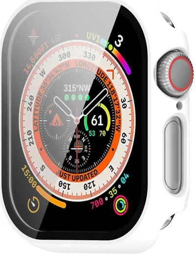 Apple Watch 11/10 42MM Hoesje - Case met Ingebouwde Tempered Glass - Wit afbeelding 5