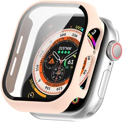 Apple Watch 11/10 42MM Hoesje - Case met Ingebouwde Tempered Glass - Roze afbeelding