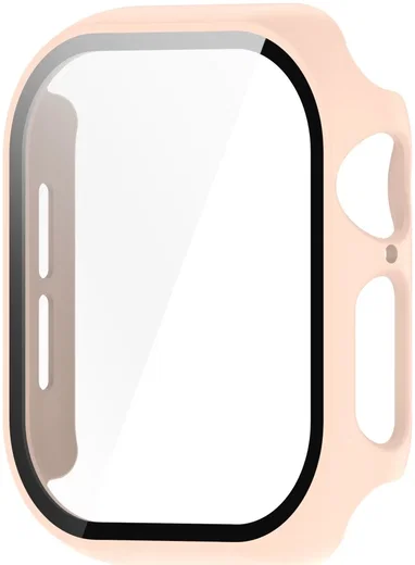 Apple Watch 11/10 42MM Hoesje - Case met Ingebouwde Tempered Glass - Roze afbeelding 2