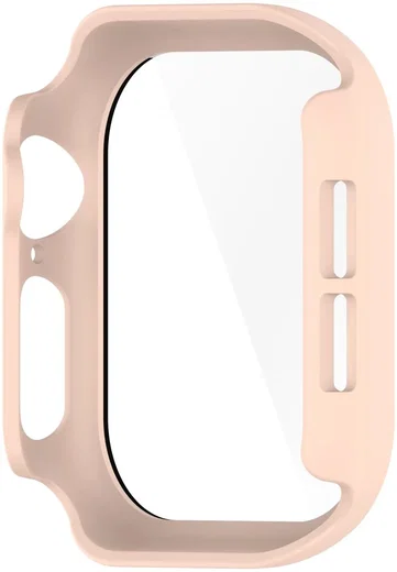 Apple Watch 11/10 42MM Hoesje - Case met Ingebouwde Tempered Glass - Roze afbeelding 3