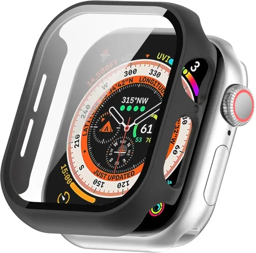 Apple Watch 11/10 46MM Hoesje - Case met Ingebouwde Tempered Glass - Zwart afbeelding 1