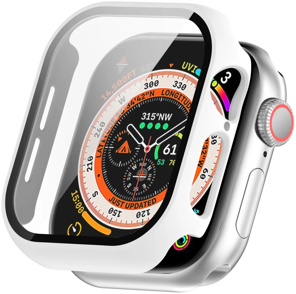 Apple Watch 11/10 46MM Hoesje - Case met Ingebouwde Tempered Glass - Wit afbeelding 1