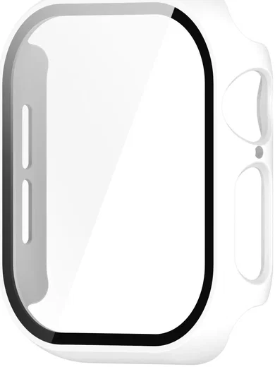 Apple Watch 11/10 46MM Hoesje - Case met Ingebouwde Tempered Glass - Wit afbeelding 2