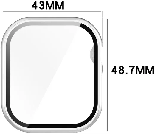 Apple Watch 11/10 46MM Hoesje - Case met Ingebouwde Tempered Glass - Transparant afbeelding 7