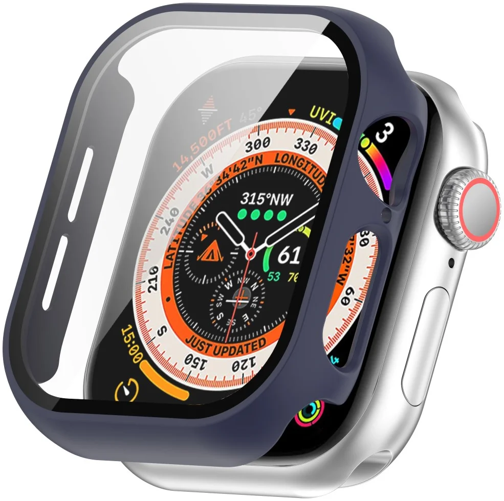 Apple Watch 11/10 46MM Hoesje - Case met Ingebouwde Tempered Glass - Blauw afbeelding 1