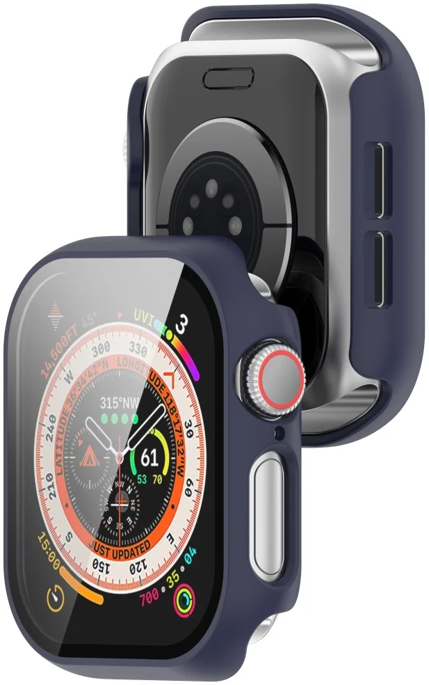 Apple Watch 11/10 46MM Hoesje - Case met Ingebouwde Tempered Glass - Blauw afbeelding 6