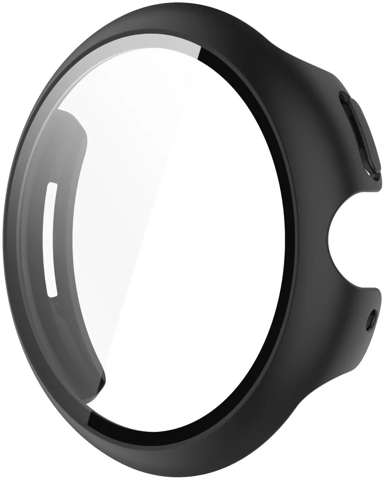 Google Pixel Watch 3 45MM Hoesje - Bumper Case met Tempered Glass - Zwart afbeelding 2
