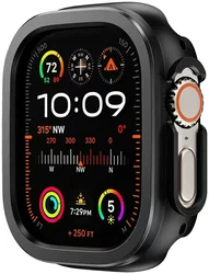 Apple Watch 11/10 42MM Hoesje Aluminium Bumper Frame Zwart afbeelding