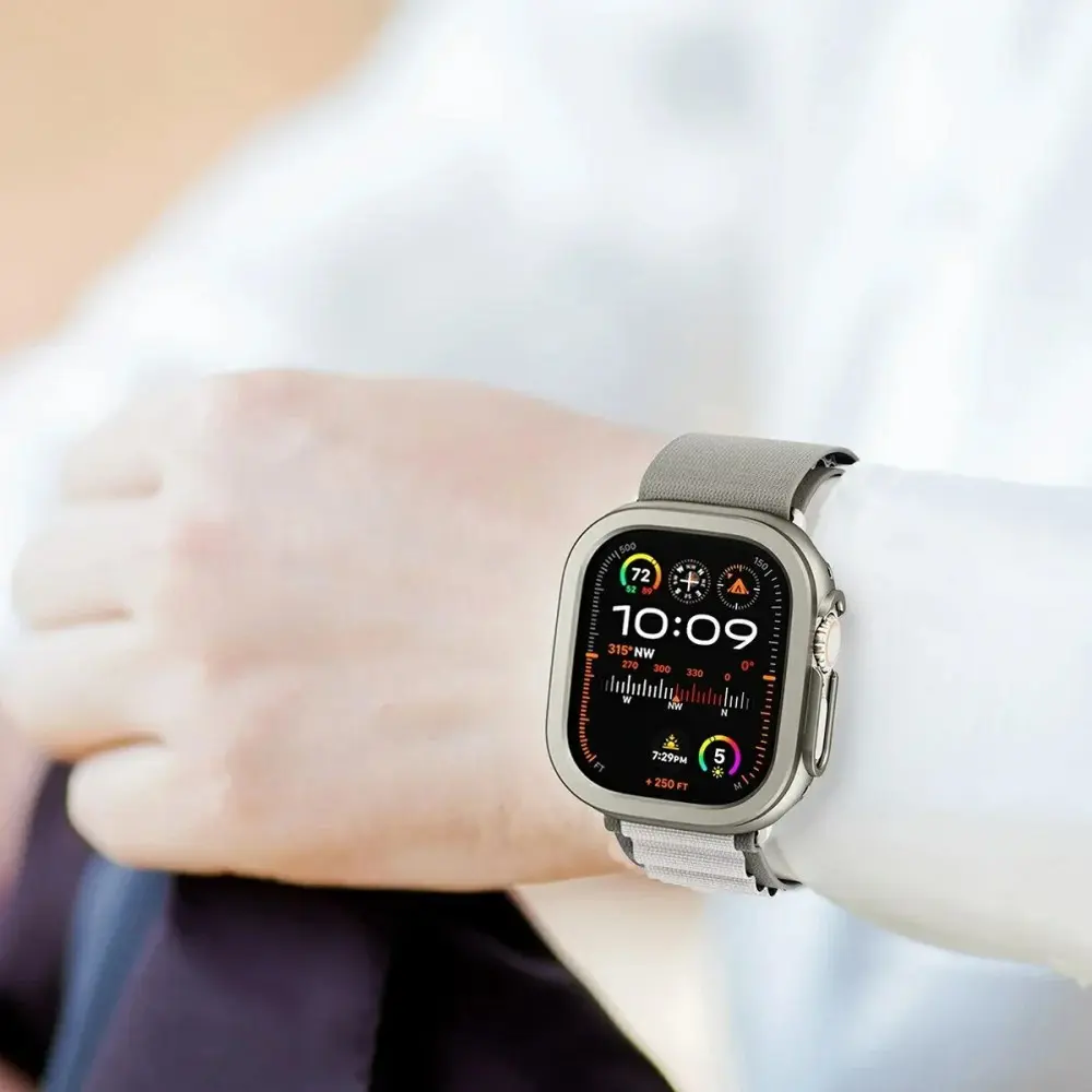 Apple Watch 11/10 46MM Hoesje Aluminium Bumper Frame Titanium Goud afbeelding 10