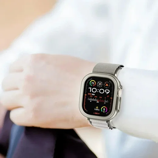 Apple Watch 11/10 46MM Hoesje Aluminium Bumper Frame Titanium Goud afbeelding 10