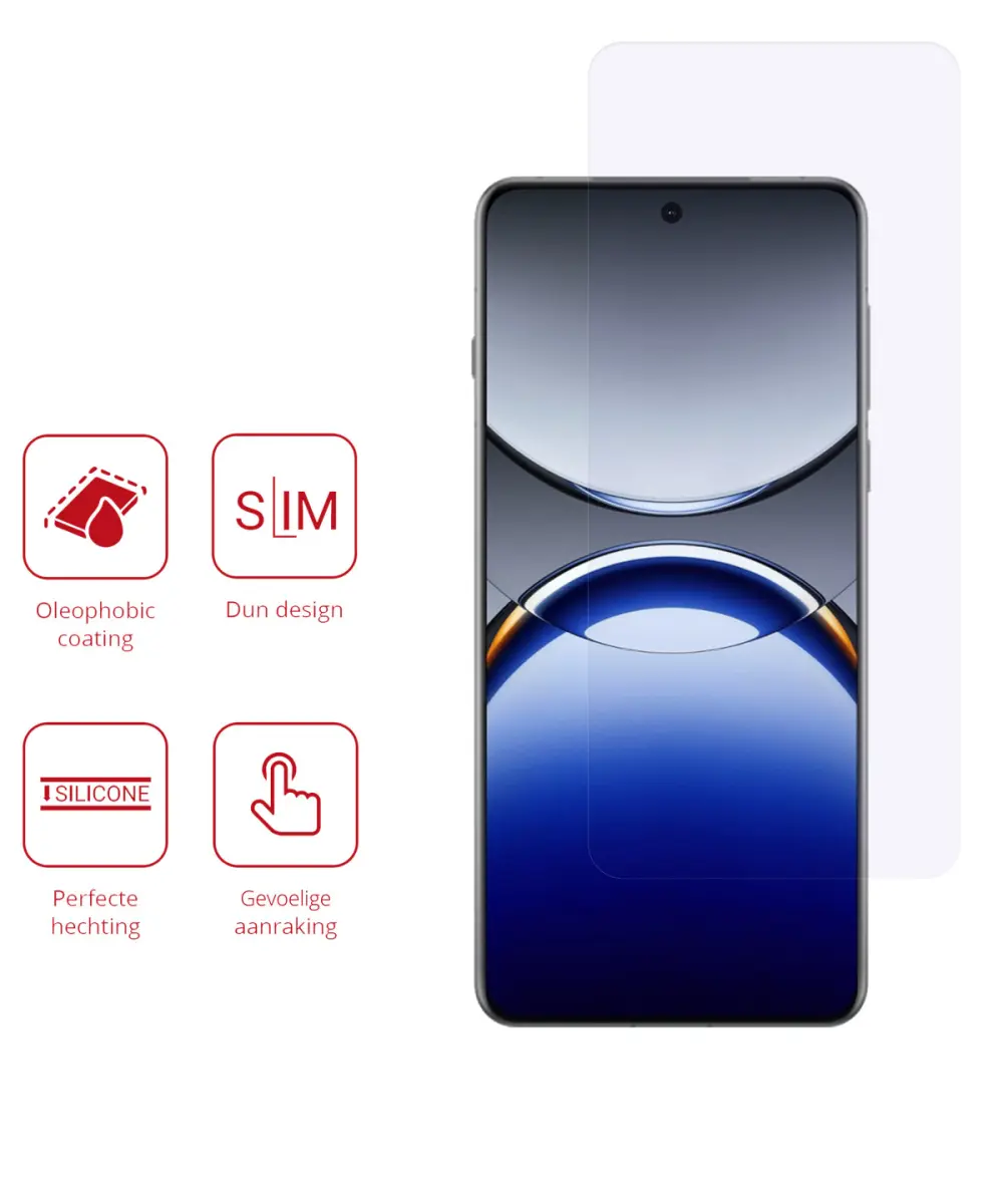 Rosso Oppo Find X8 Screen Protector Case Friendly Folie Duo Pack afbeelding 2