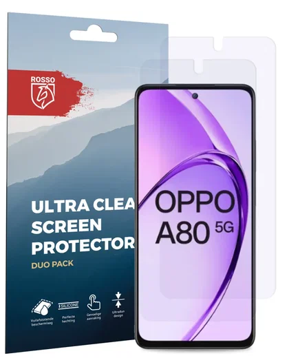 Rosso Oppo A80 Screen Protector Case Friendly Folie Duo Pack afbeelding 6