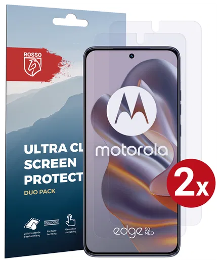 Rosso Motorola Edge 50 Neo Screen Protector Case Friendly Folie Duo Pack afbeelding 1