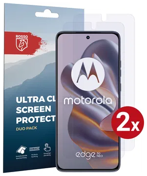 Rosso Motorola Edge 50 Neo Screen Protector Case Friendly Folie Duo Pack