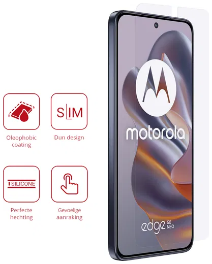 Rosso Motorola Edge 50 Neo Screen Protector Case Friendly Folie Duo Pack afbeelding 2