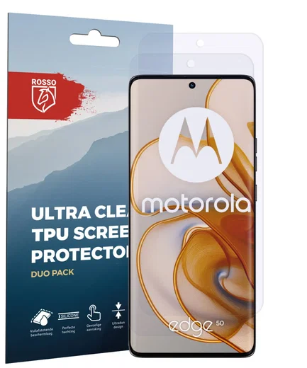 Rosso Motorola Edge 50 Screen Protector Case Friendly Folie Duo Pack afbeelding 7