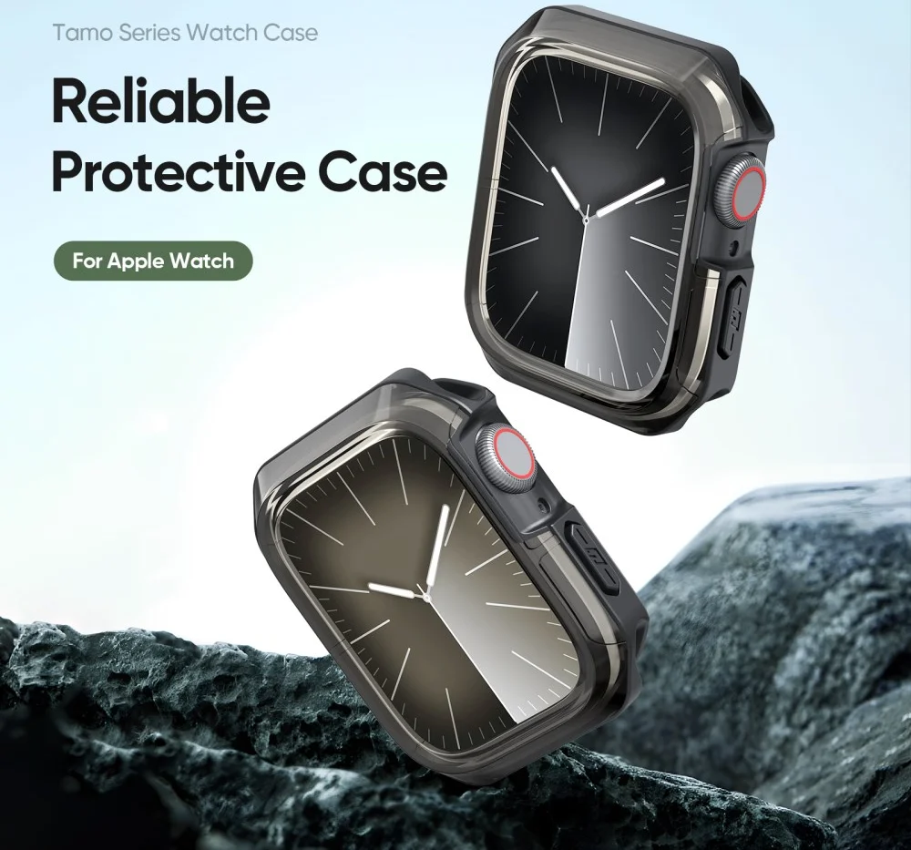 Dux Ducis Tamo - Apple Watch 11/10 46MM Hoesje - Zwart afbeelding 5
