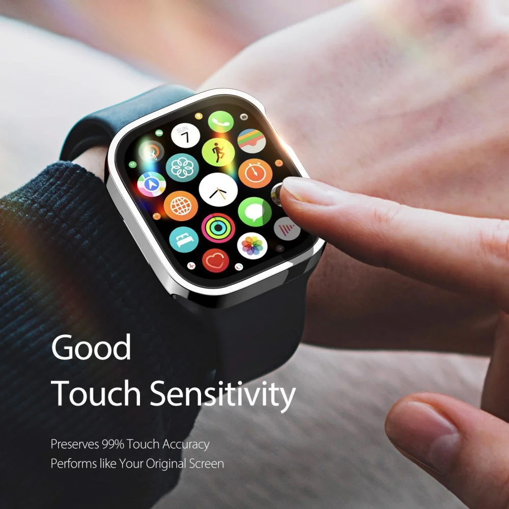 Dux Ducis Hamo - Apple Watch 11/10 46MM Hoesje - Full Protect - Zilver afbeelding 6