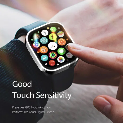 Dux Ducis Hamo - Apple Watch 11/10 46MM Hoesje - Full Protect - Zilver afbeelding 6
