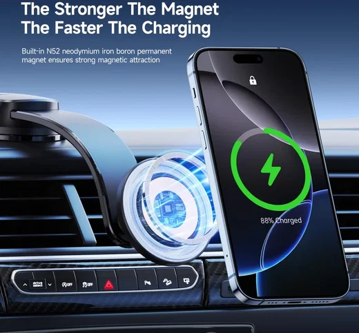 Mous für Qi2 15W Magsafe Autohalterung mit Ladefunktion