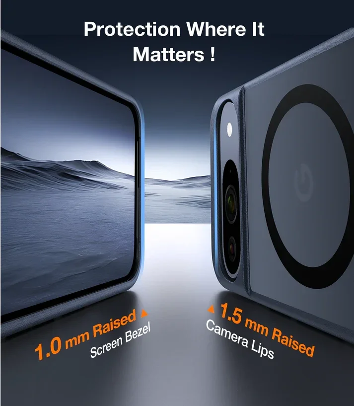 TORRAS Pstand Google Pixel 9 / 9 Pro Hoesje MagSafe met Kickstand Zwart afbeelding 5